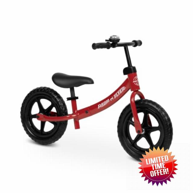 Radio Flyer Steady Glider Balance Bike for Kids Ages 1.5-5                                                          Pedal Free for Quick Learning