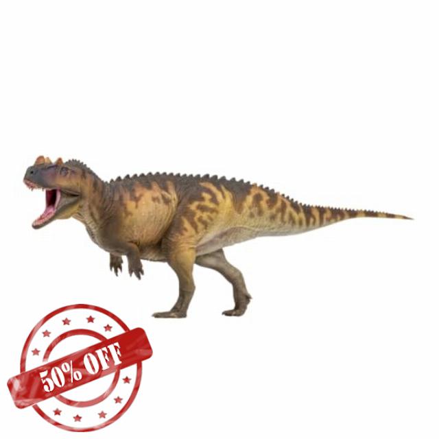 PNSO Prehistoric Dinosaur Models:98 Nick the Ceratosaurus                                                          9.65" Display Model - Opening Jaw - Clear Support - A3 Poster - 56-Page Manual - Hand-Painted Solid PVC