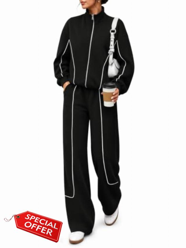 Women’s 2 Piece Outfits Fall Tracksuit Matching Lounge Sets Airport Outfits                                                          2 Piece Sets