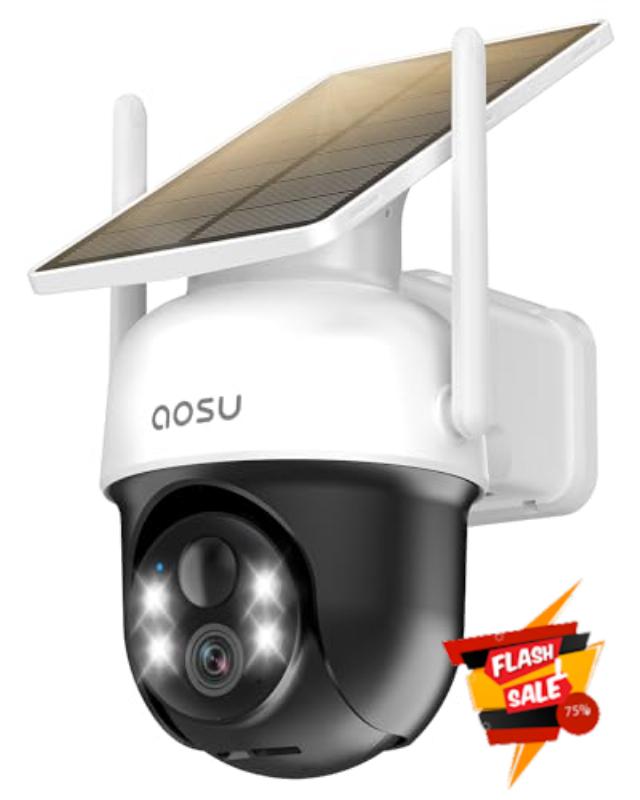 aosu Solar Camera Outdoor Wireless for Home Surveillance