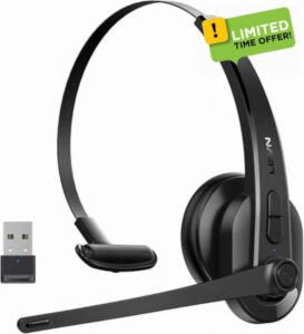 Wireless Headset with Mic for Work