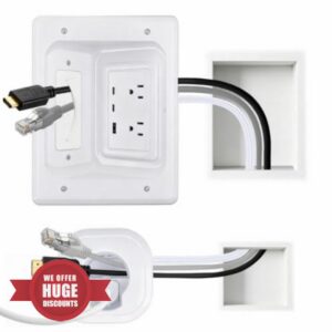 TV Cable Hider wall kit in wall Cable Management kit                                                          8" H x 6.3" L x 4" D Module
