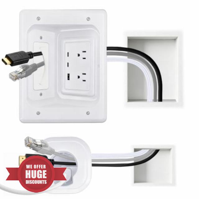 TV Cable Hider wall kit in wall Cable Management kit                                                          8" H x 6.3" L x 4" D Module