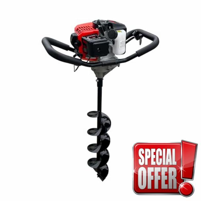 Fenceline 52cc Gas Powered Earth Auger Combo w/6 Inch Auger Drill Bit EPA Complia