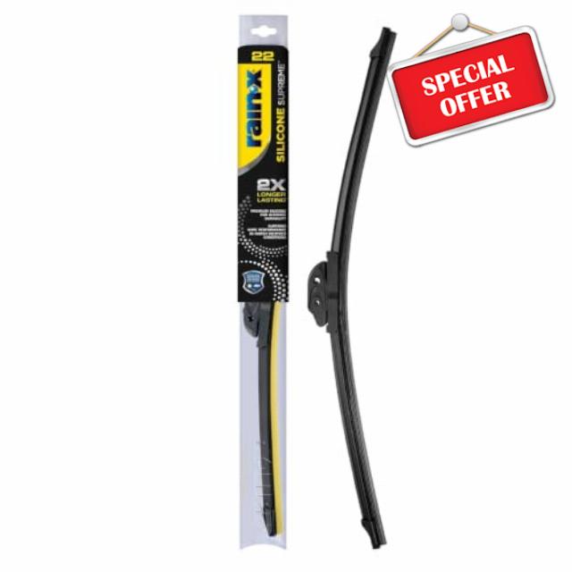 RainX Silicone Supreme Windshield Wiper Blade 22" - Heavy Duty Silicone Squeegee