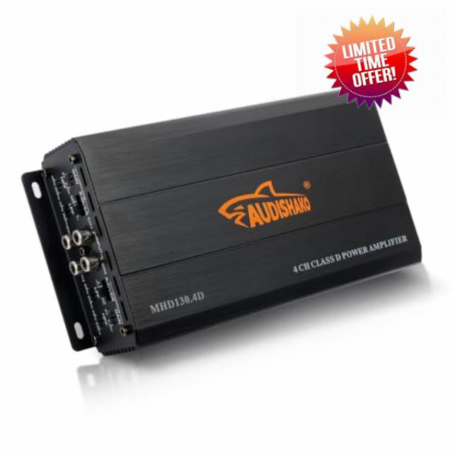 AUDISHAKO MHD130.4D 2400 Watt 4-Channel Full Range Car Audio Amplifier ﻿                                                          Infineon IRS2093M