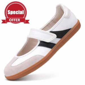 COOJOY Women's Retro Mary Jane Sneakers Non Slip Comfort Walking Flats                                                          Retro Style