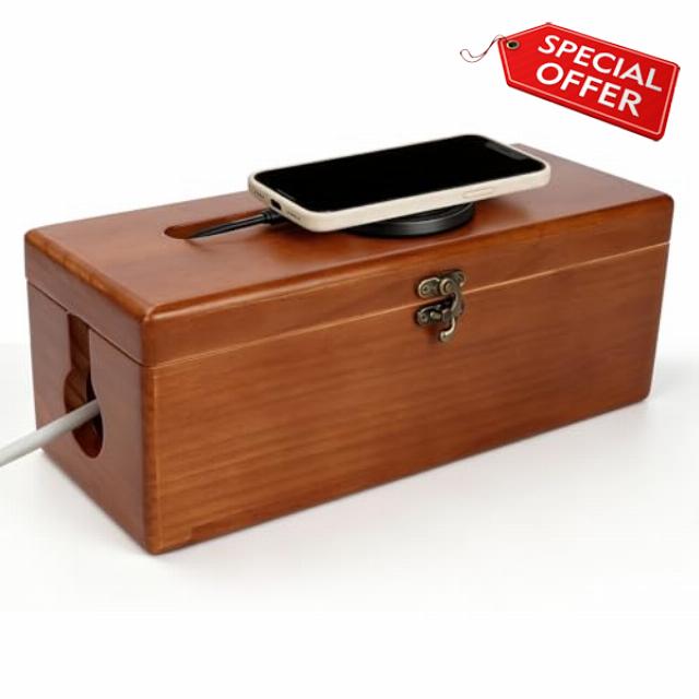 Large Cable Management Box with Clasp
