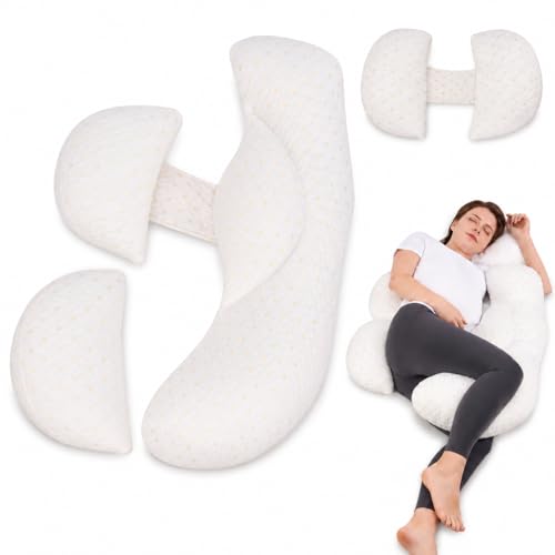 Maternity Body Pillow for Back Pain Relief & Full Body Support