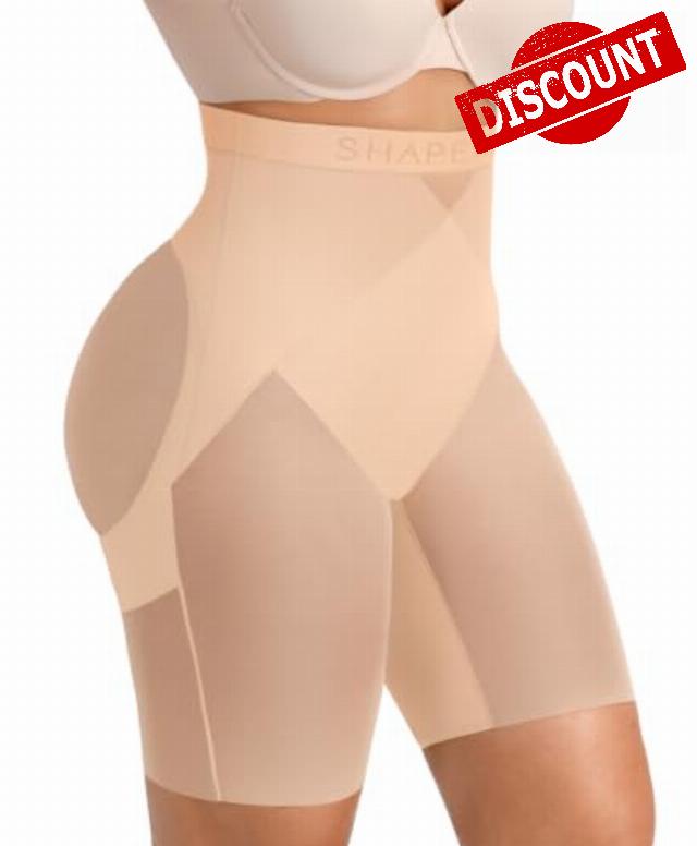 SHAPELLX Shapewear Shorts for Women Tummy Control Butt Lifting Body Shaper High-waisted