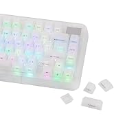 EPOMAKER Phos Keycaps Set - 136 Keys Side-Printed Shine Through Keycaps, Cherry Profile, PBT+PC, ...