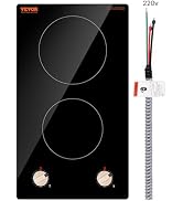 VEVOR Induction Cooktop, 9200W Electric Countertop Burner, 5 Burner Knob Control Stove, Built-in ...