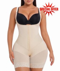 SHAPERX Fajas Colombianas Moldeadoras Tummy Control Shapewear For Women                                                          V-Shaped Faja Body Shaper