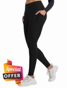 baleaf Womens Fleece Lined Leggings Thick Thermal Winter Pants                                                          3 Pockets