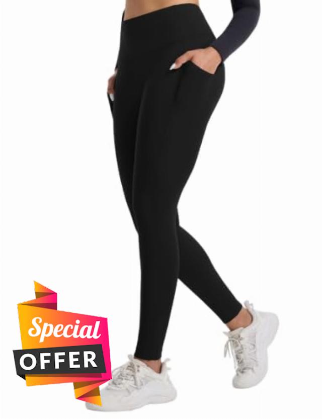 baleaf Womens Fleece Lined Leggings Thick Thermal Winter Pants                                                          3 Pockets