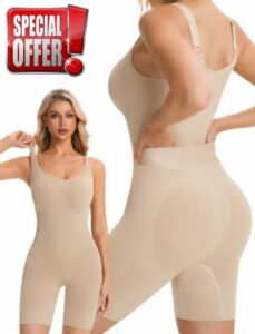 Bathroom Friendly Shapewear Tummy Control Seamless Bodysuit                                                          Easyslide Waist Trainer For Women Butt Lifting Shorts Body Shaper For Women Tummy Control Underwear Womens Bodysuits