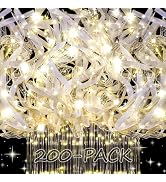 AstrivixDD 120PCS Light Up Wands, LED Wedding Wands with 3 Flashing Modes, Fairy Wand Ribbon Stre...