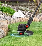 EWORK 2-in-1 Cordless Weed Wacker & Edger, 20V 12'' Electric Weed Eater | Auto Line Feed, Battery...