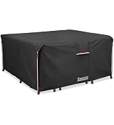 Wavecover 4-Piece Patio Furniture Cover Set, 600D Heavy Duty Outdoor Furniture Covers Waterproof ...