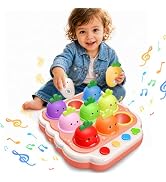 Toys for 1-3Year Old Boy Gift,2-in-1 Electric Guitars,12-18 Month with Spanish Animal Sound and L...