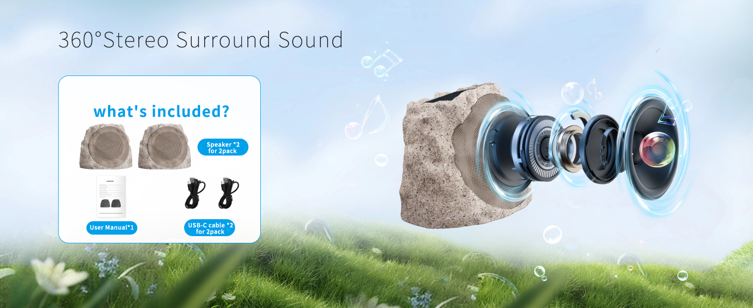 outdoor waterproof rock speaker
