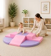 TOTPLAY Toddler Travel Bed, Foldable Toddler Bed with Washable Cover & Built-in Safety Rails, Sof...