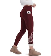 Fleece Lined Leggings Women with Pockets - Winter Thermal Water Resistant | Warm High Waisted Tum...