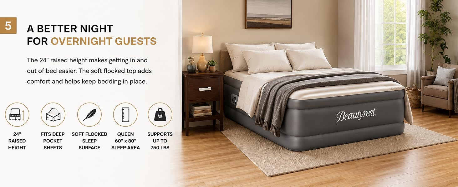 air mattress airbed quest bed temp sleep surface cooling support