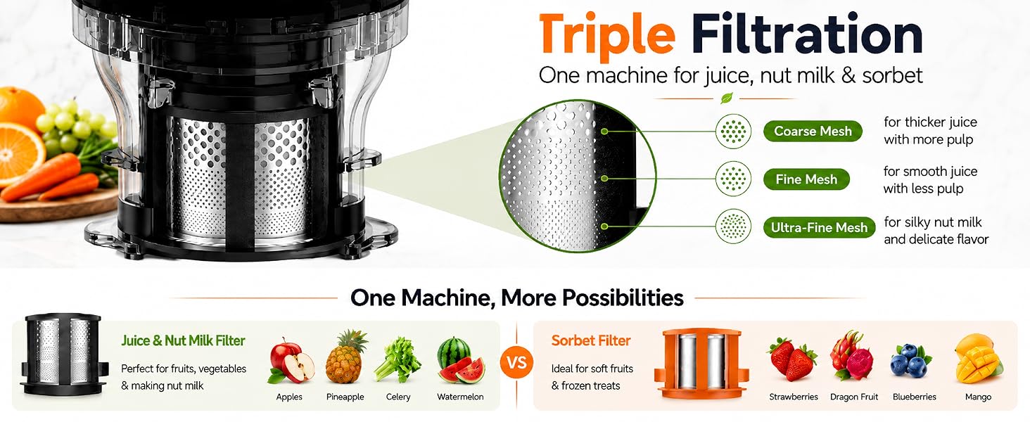 AMZCHEF 3-IN-1 Juicer machines