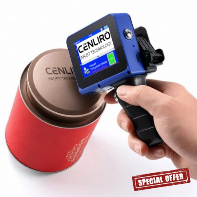 Mini Handheld Inkjet Printer CL05P 0.5" Print Height with Black Ink