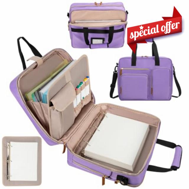 Zipper Binder Bag with D-Ring