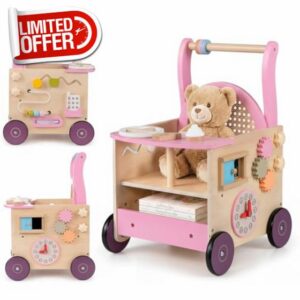 OLAKIDS Wooden Baby Walker
