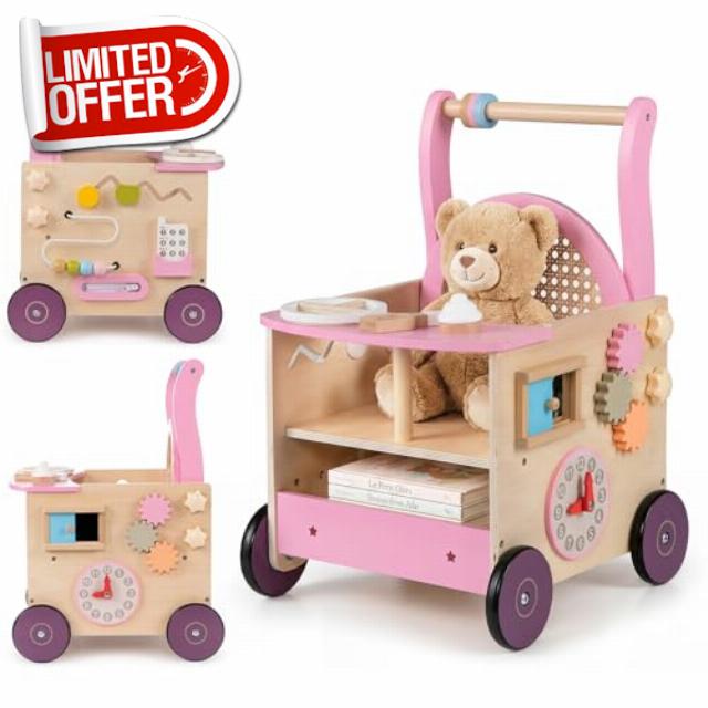 OLAKIDS Wooden Baby Walker