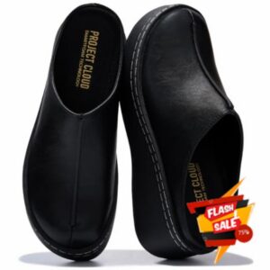 Project Cloud Genuine Leather Platform Clogs for Women - Womens Mules                                                          High Density SmartFoam Womens Clogs - Lightweight Platform Shoes - Stylish Platform Wedge Mules for Women Footwea