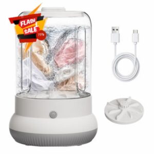 Mini Washing Maching，Rechargeable Small Underwear Washer（White）                                                          Portable Personal Laundry Washer for Socks