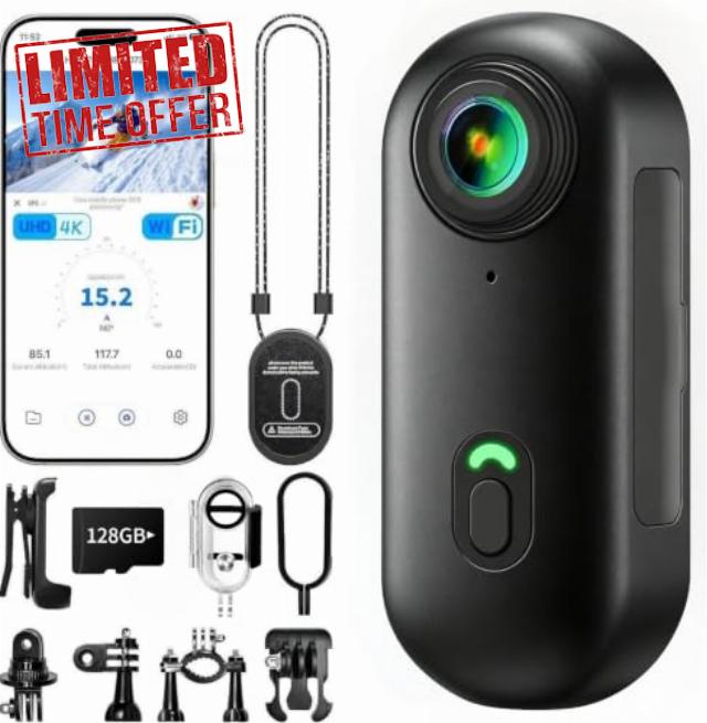 4K Mini Body Camera Wearable Action Body Cam