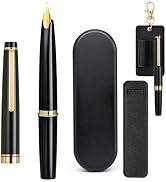 Jinhao 59 Mini Pocket Fountain Pen, Steel & Black, EF Nib & Converter | Compact Pocket Pen For Of...