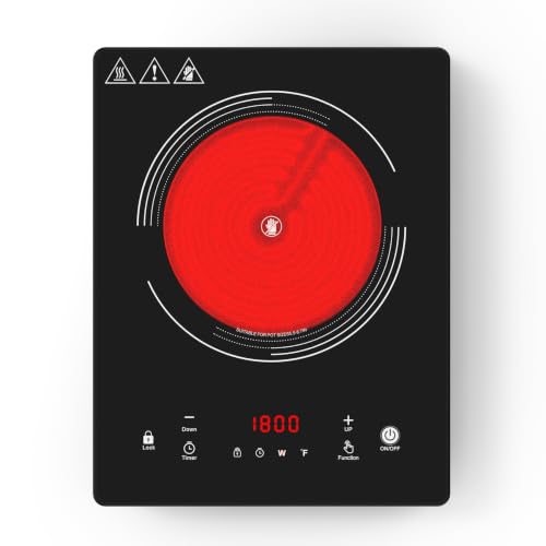 110V 1800W Electric Stove Top with LED Touch Control