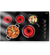 Disaenvir Electric Cooktop 36 Inch - 5 Burner Electric Stove Top with 8400W, 36 Inches Built-in C...