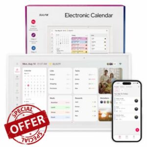 SULFIK 15.6" Digital Calendar — Smart Family Planner with Wi-Fi Sync