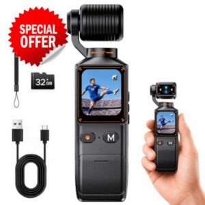 2K Vlogging Camera with 360° Rotating Lens