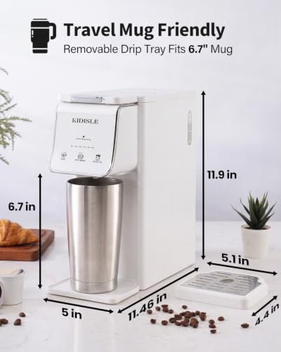 White Compact Small Pod Coffee Machine