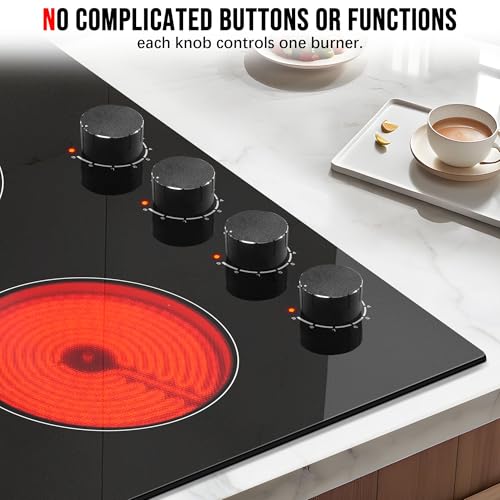 Knob Control 6000W High Power Radiant Ceramic Cooktop