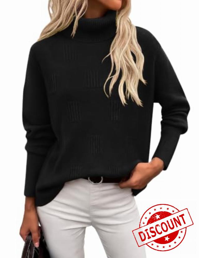 Ekouaer Women's Turtleneck Sweater Long Sleeve 2026 Fall Winter Knitted Top                                                          Soft Chunky Knit Pullover Sweaters