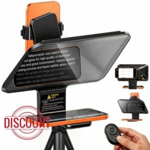 Teleprompter for Phone Magnetic Base with Mini Handheld Tripod
