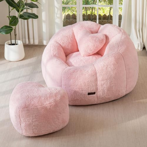 Heart Shaped Floor Sofa Plush Beanbag Sofa with Shredded Filling