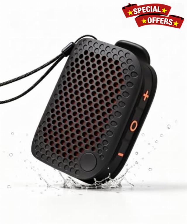 Portable Bluetooth Speaker with Tws Stereo | Small Clip on Bluetooth Speaker IPX7 Waterproof Mini Magnetic Wireless Speaker