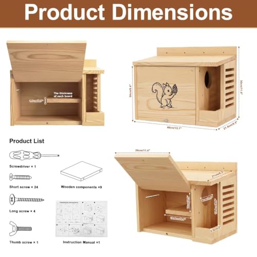 Solid Pine Outdoor Shelter 2-In-1 Habitat Featuring A Nesting Chamber