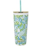 Lilly Pulitzer Pink and Blue Pickleball Bag for Women with Storage for 2 Paddles, Zipper Pocket, ...