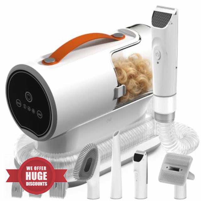 Kavano Dog Grooming Vacuum Kit with Clippers